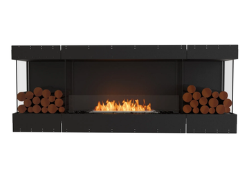 FLEX 78BY BX2 - Bioethanol steel Fireplace insert with Panoramic Glass by EcoSmart Fire - view 3